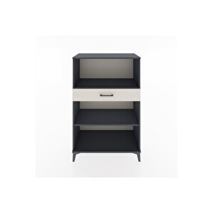 Hyperion Dolap 2 Raflı Tek Çekmeceli 88x44x134 Antrasit-aytaşı