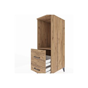Kronos Dolap Tek Raflı 2 Çekmeceli 44x59x134 Çam-çam