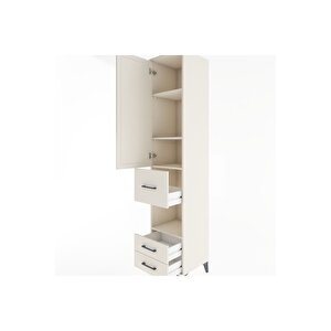 Hyperion Dolap 4 Raflı 3 Çekmeceli Tek Kapaklı 44x44x221 Aytaşı-aytaşı