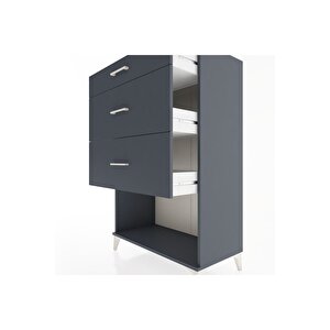 Hyperion Dolap 3 Çekmeceli 88x44x134 Antrasit-antrasit