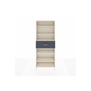 Arges Dolap 5 Raflı Tek Çekmeceli 88x30x221 Aytaşı-antrasit