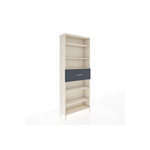 Arges Dolap 5 Raflı Tek Çekmeceli 88x30x221 Aytaşı-antrasit
