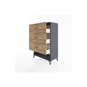 Hyperion Dolap 3 Çekmeceli 88x44x134 Antrasit-çam