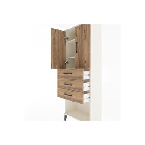 Arges Dolap 3 Raflı 3 Çekmeceli 2 Kapaklı 60x30x163 Aytaşı-çam