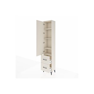 Arges Dolap 4 Raflı 2 Çekmeceli Tek Kapaklı 44x30x221 Aytaşı-aytaşı