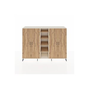 Hyperion Dolap 12 Raflı 4 Kapaklı 220x44x163 Aytaşı-çam