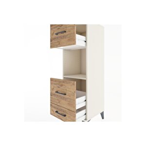 Hyperion Dolap Tek Raflı 3 Çekmeceli 44x44x134 Aytaşı-çam