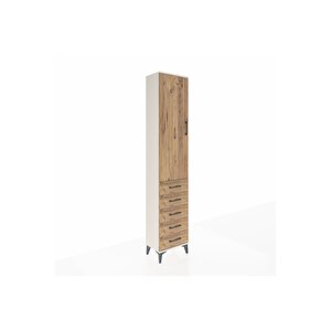 Arges Dolap 2 Raflı 5 Çekmeceli Tek Askılı 44x30x221 Aytaşı-çam