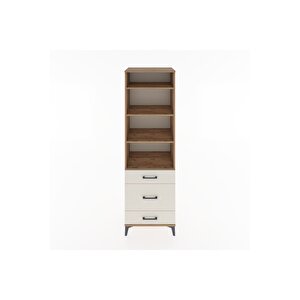 Hyperion Dolap 4 Raflı 3 Çekmeceli 60x44x195 Çam-aytaşı