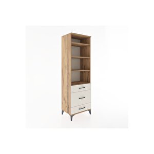 Hyperion Dolap 4 Raflı 3 Çekmeceli 60x44x195 Çam-aytaşı