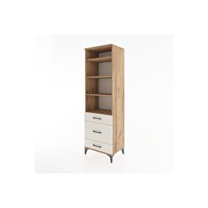 Hyperion Dolap 4 Raflı 3 Çekmeceli 60x44x195 Çam-aytaşı