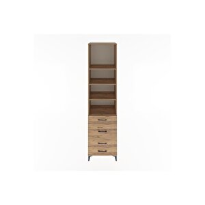 Hyperion Dolap 4 Raflı 4 Çekmeceli 60x44x243 Çam-çam