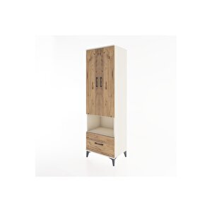 Hyperion Dolap 5 Raflı Tek Çekmeceli 2 Kapaklı 60x44x195 Aytaşı-çam