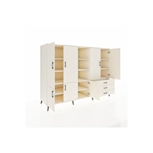 Kronos Dolap 11 Raflı 3 Çekmeceli 7 Kapaklı 220x59x163 Aytaşı-aytaşı