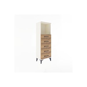 Arges Dolap Tek Raflı 5 Çekmeceli 44x30x134 Aytaşı-çam