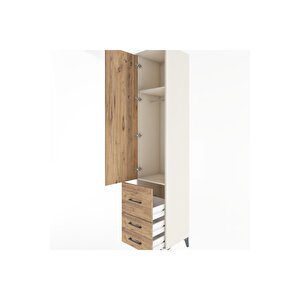 Hyperion Dolap 2 Raflı 3 Çekmeceli Tek Askılı 44x44x221 Aytaşı-çam
