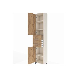 Arges Dolap 4 Raflı 2 Çekmeceli 2 Kapaklı 44x30x221 Aytaşı-çam