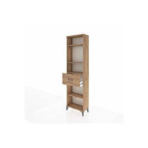 Arges Dolap 4 Raflı Tek Çekmeceli 60x30x221 Çam-çam