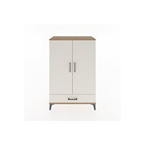 Hyperion Dolap 3 Raflı Tek Çekmeceli 2 Kapaklı 88x44x134 Çam-aytaşı