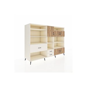 Kronos Dolap 13 Raflı 3 Çekmeceli 5 Kapaklı 220x59x163 Aytaşı-çam/aytaşı