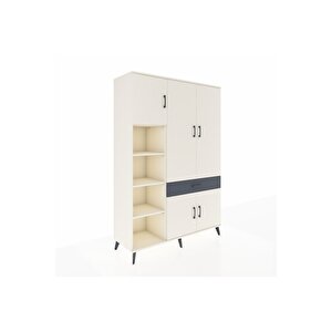 Hyperion Dolap 8 Raflı Tek Çekmeceli 5 Kapaklı 132x44x195 Aytaşı-aytaşı/antrasit