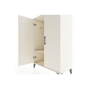 Hyperion Dolap Tek Raflı 2 Kapaklı Tek Askılı 88x44x134 Aytaşı-aytaşı