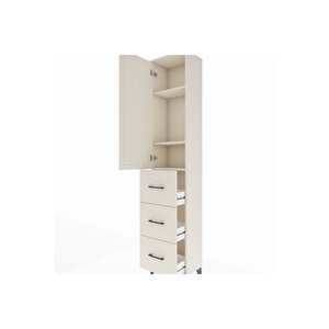 Arges Dolap 3 Raflı 3 Çekmeceli Tek Kapaklı 44x30x221 Aytaşı-aytaşı
