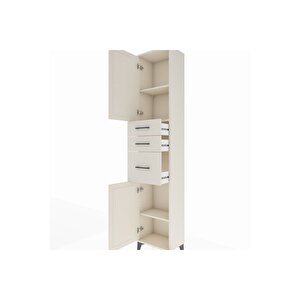 Arges Dolap 3 Raflı 3 Çekmeceli 2 Kapaklı 44x30x221 Aytaşı-aytaşı