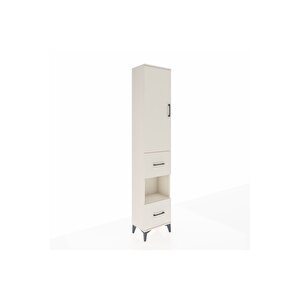 Arges Dolap 4 Raflı 2 Çekmeceli Tek Kapaklı 44x30x221 Aytaşı-aytaşı