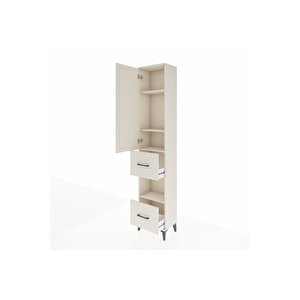 Arges Dolap 4 Raflı 2 Çekmeceli Tek Kapaklı 44x30x221 Aytaşı-aytaşı