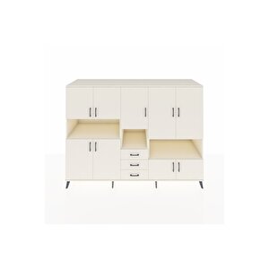Kronos Dolap 13 Raflı 3 Çekmeceli 9 Kapaklı 220x59x163 Aytaşı-aytaşı