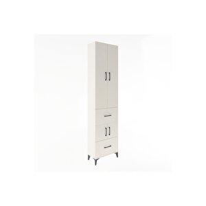 Arges Dolap 5 Raflı 2 Çekmeceli 4 Kapaklı 60x30x243 Aytaşı-aytaşı