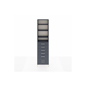 Arges Dolap 4 Raflı 5 Çekmeceli 2 Kapaklı 60x30x243 Antrasit-antrasit