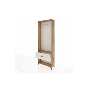 Arges Dolap Tek Raflı Tek Çekmeceli Tek Askılı 88x30x243 Çam-aytaşı