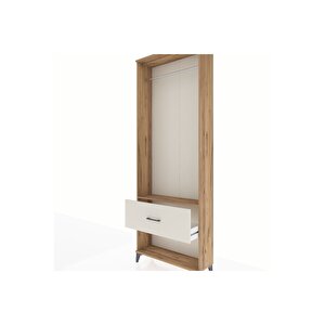 Arges Dolap Tek Raflı Tek Çekmeceli Tek Askılı 88x30x243 Çam-aytaşı