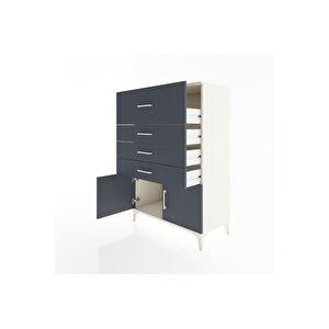 Hyperion Dolap 4 Çekmeceli 2 Kapaklı 88x44x134 Aytaşı-antrasit