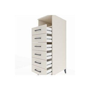 Kronos Dolap Tek Raflı 6 Çekmeceli 44x59x134 Aytaşı-aytaşı