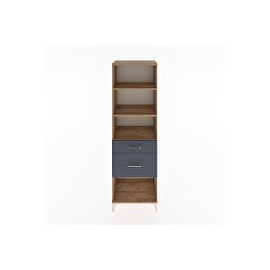 Hyperion Dolap 3 Raflı 2 Çekmeceli 60x44x195 Çam-antrasit
