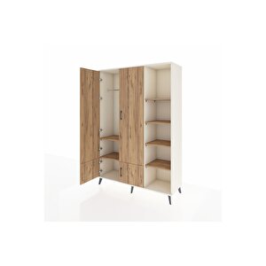 Hyperion Gardrop 6 Raflı 4 Kapaklı Tek Askılı 132x44x195 Aytaşı-çam