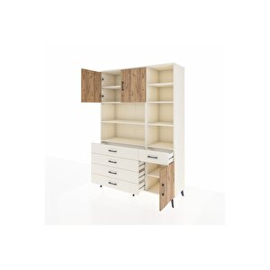 Hyperion Dolap 9 Raflı 5 Çekmeceli 3 Kapaklı 132x44x195 Aytaşı-çam/aytaşı