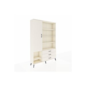 Arges Gardrop 9 Raflı 3 Çekmeceli Tek Kapaklı  132x30x195 Aytaşı-aytaşı