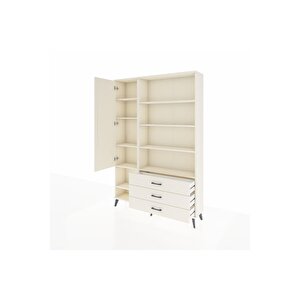 Arges Gardrop 9 Raflı 3 Çekmeceli Tek Kapaklı  132x30x195 Aytaşı-aytaşı