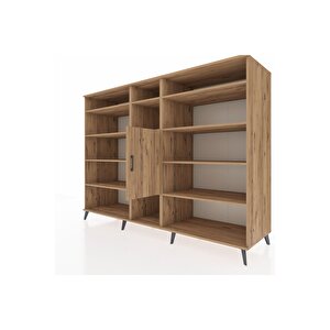 Kronos Dolap 12 Raflı Tek Kapaklı  220x59x163 Çam-çam