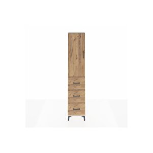 Arges Dolap 3 Raflı 3 Çekmeceli Tek Kapaklı 44x30x221 Aytaşı-çam