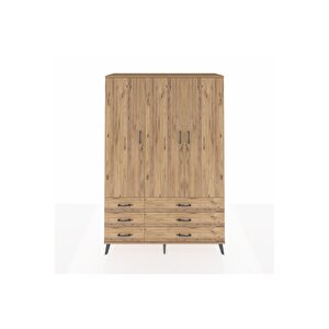 Hyperion Gardrop 5 Raflı 6 Çekmeceli Tek Askılı 132x44x195 Çam-çam