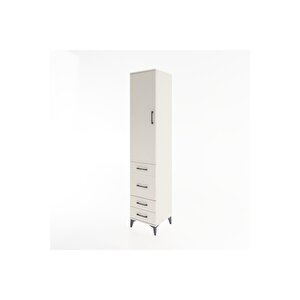 Hyperion Dolap 3 Raflı 4 Çekmeceli Tek Kapaklı 44x44x221 Aytaşı-aytaşı