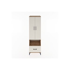 Hyperion Dolap 3 Raflı Tek Çekmeceli Tek Askılı 60x44x195 Çam-aytaşı