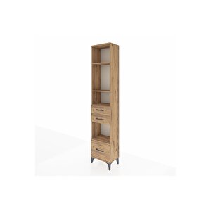 Arges Dolap 4 Raflı 3 Çekmeceli 44x30x221 Çam-çam