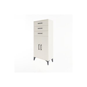 Arges Dolap 2 Raflı 3 Çekmeceli 2 Kapaklı 60x30x134 Aytaşı-aytaşı