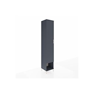 Hyperion Dolap 6 Raflı Tek Kapaklı 44x44x243 Antrasit-antrasit